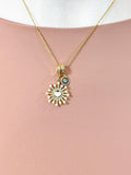 Heart Cubic Zirconia Pendant 16K Gold Plated Necklace, Dainty Personalized Gift, N7028