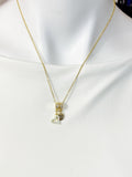 Heart Cubic Zirconia Pendant 18K Gold Plated Necklace, Dainty Personalized Gift for Her, N7029