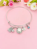 Silver Tea Bag Teacup and Saucer Charm Bracelet, N3805C