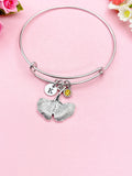 Silver Gingko Leaf Charm Bracelet, N1943B