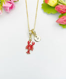 18K Gold Plated Lobster Gold Necklace, Ocean Beach Sea Life Lover Gift, N6943
