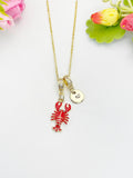 18K Gold Plated Lobster Gold Necklace, Ocean Beach Sea Life Lover Gift, N6943