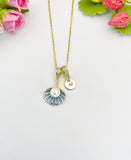18K Gold Plated Scallop Seashell Gold Necklace, Ocean Beach Sea Life Lover Gift, N6945