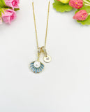 18K Gold Plated Scallop Seashell Gold Necklace, Ocean Beach Sea Life Lover Gift, N6945