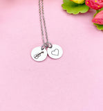 Viola Charm Necklace, Silver or Gold Music Jewelry Gift for Musician or Teacher, D608S