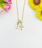 Cross Cubic Zirconia Pendant 18K Gold Plated Necklace, Dainty Personalized Faith Gift, N7035