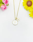 18K Gold Plated Cross Enamel Pendant Necklace, Personalized Faith Gift, N7043