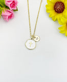 18K Gold Plated Cross Enamel Pendant Necklace, Personalized Faith Gift, N7043