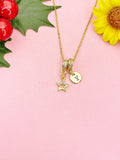 Tiny Star Cubic Zirconia Pendant Necklace 18K Gold Plate, N7047