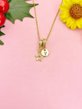 Tiny Star Cubic Zirconia Pendant Necklace 18K Gold Plate, N7047