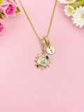 Moon with Sun Celestial Necklace, N7053