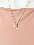 Clear Oval Crushed Ice CZ Pendant Necklace 18K Gold Plated, N7058C