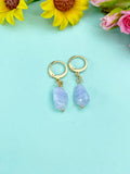 Natural Blue Lace Agate Earrings, N7062