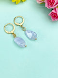 Natural Blue Lace Agate Earrings, N7062