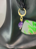 Natural Amethyst Earrings, N7064