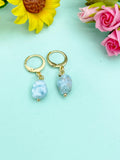 Natural Larimar Earrings, N7066