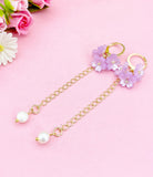 Cherry Blossom Earrings, Sakura Spring Flower, Natural Pearl, N6967