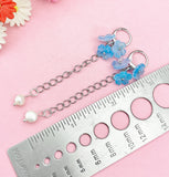 Cherry Blossom Gold Earrings, Sakura Flower with Natural Pearl, N6967P