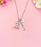Plumber Necklace, Silver Wrench Faucet Charm, N6969