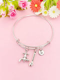 Plumber Bracelet, Silver Wrench Faucet Charm, N6969B