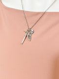 Otolaryngologists Necklace, Silver Otoscope and Ear Charm Jewelry, ENT Doctor Gift, N6970