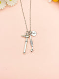 Silver Otoscope Mirror Charm Jewelry, ENT Doctor Nurse Dentist Gift, N6971A