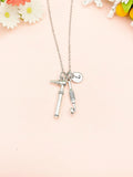 Silver Otoscope Mirror Charm Jewelry, ENT Doctor Nurse Dentist Gift, N6971A
