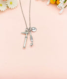 Silver Otoscope Mirror Charm Jewelry, ENT Doctor Nurse Dentist Gift, N6971A