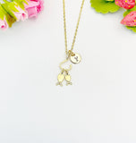 18K Gold Plated Fish Hook Cubic Zirconia Pendant Necklace, Dainty Fishing Jewelry