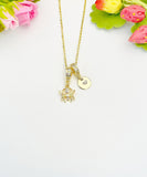 18K Gold Plated Spider Cubic Zirconia Pendant Necklace, Dainty Halloween Gift for Her, N6976