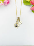 18K Gold Plated Butterflyfish Pendant Necklace, Cubic Zirconia Ocean Jewelry