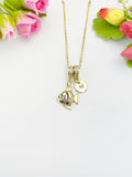 18K Gold Plated Butterflyfish Pendant Necklace, Cubic Zirconia Ocean Jewelry