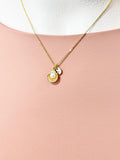Gold Pearl Shell Charm Necklace, N5902