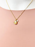 Gold Pearl Shell Charm Necklace, N5902