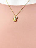 Gold Pearl Shell Charm Necklace, N5902