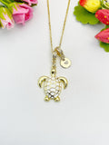 18K Gold Plated Sea Turtle Pendant Necklace, Dainty Ocean Gift for Her, N6990