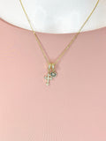 Cross Cubic Zirconia Pendant 18K Gold Plated Necklace, Dainty Personalized Faith Gift, N7033