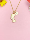 Gold Queen Nefertiti Charm Necklace Women Gifts Ideas Personalized Customized Made to Order, N4195