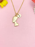 Gold Queen Nefertiti Charm Necklace Women Gifts Ideas Personalized Customized Made to Order, N4195