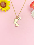 Gold Queen Nefertiti Charm Necklace Women Gifts Ideas Personalized Customized Made to Order, N4195