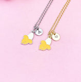 Peel Banana Pendant Necklace, Yellow Fruit Charm Gift Jewelry N7110