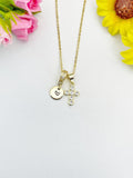 Cross Cubic Zirconia Pendant 18K Gold Plated Necklace, Dainty Personalized Faith Gift, N7035