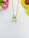 Cross Cubic Zirconia Pendant 18K Gold Plated Necklace, Dainty Personalized Faith Gift, N7035
