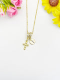18K Gold Plated Cross Charm Necklace, Dainty Personalized Faith Gift, N7037