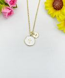 18K Gold Plated Cross Enamel Pendant Necklace, Personalized Faith Gift, N7043