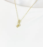 18K Gold Plated Merkaba Star Cubic Zirconia Pendant Necklace Personalized Spiritual Gift, N7044