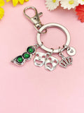 Comedy Tragedy Peapod Crown Keychain, Custom Charms, Musical Theater Gift, Customize Jewelry, N7125