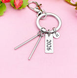 Percussion Mallets Keychain, Drum Player, Stick, N5603Y