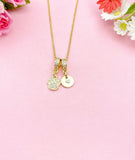 Gold Tiny Paw Cubic Zirconia Charm Necklace – Dainty Pet Lover Gift Jewelry, N6875
