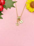 Tiny Star Cubic Zirconia Pendant Necklace 18K Gold Plate, N7047